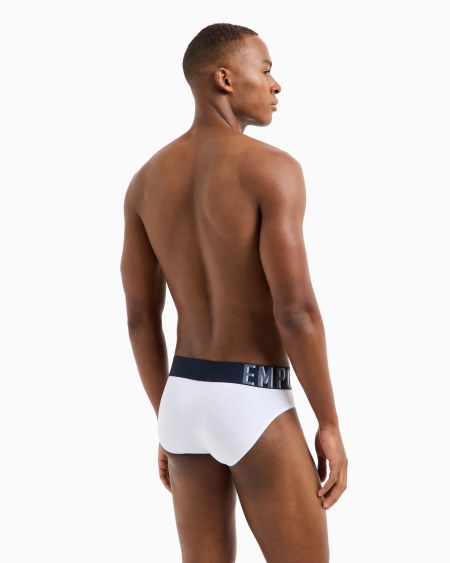 Armani Calzoncillo Slip De Algodón Orgánico Con Megalogotipo ASV