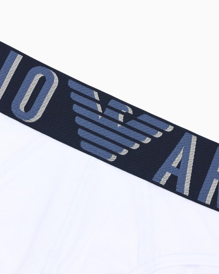 Armani Calzoncillo Slip De Algodón Orgánico Con Megalogotipo ASV