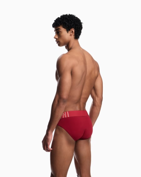 Armani Calzoncillo Slip De Algodón Orgánico Con Megalogotipo ASV