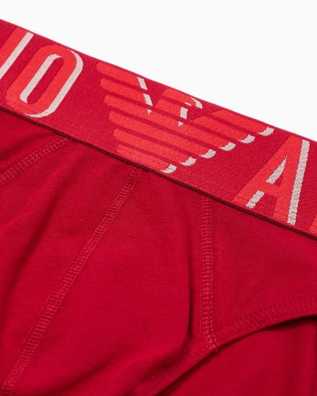 Armani Calzoncillo Slip De Algodón Orgánico Con Megalogotipo ASV