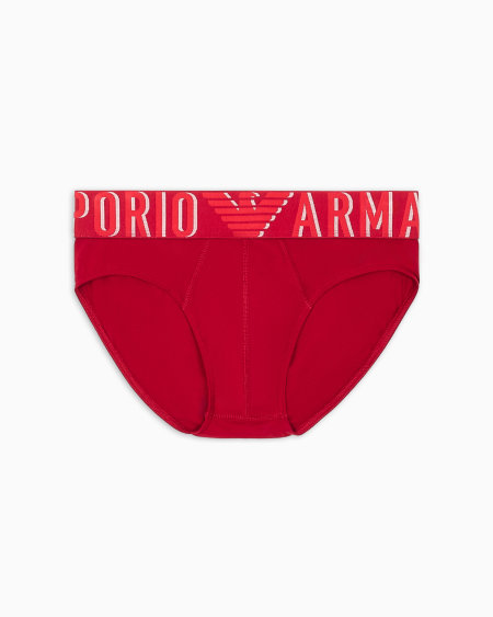 Armani Calzoncillo slip de algodón orgánico con megalogotipo ASV