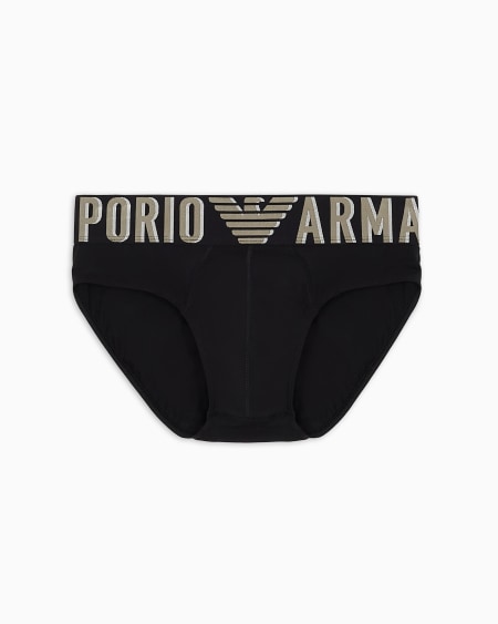 Armani Calzoncillo slip de algodón orgánico con megalogotipo ASV