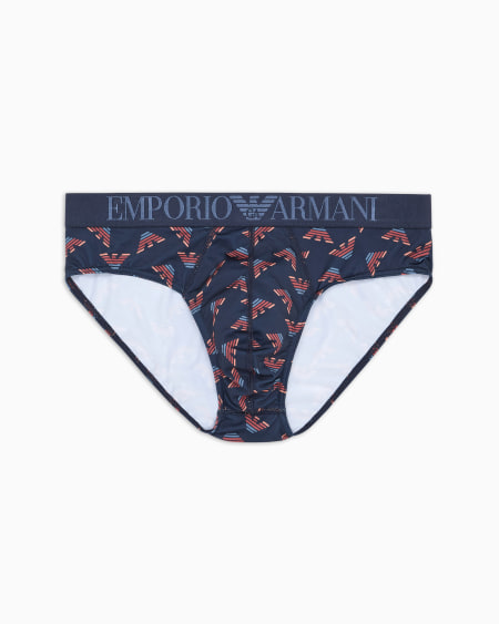 Armani Calzoncillo slip de microfibra reciclada con estampado integral ASV