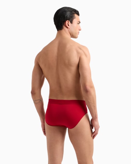 Armani Calzoncillo Slip De Microfibra Reciclada Con Estampado Integral ASV