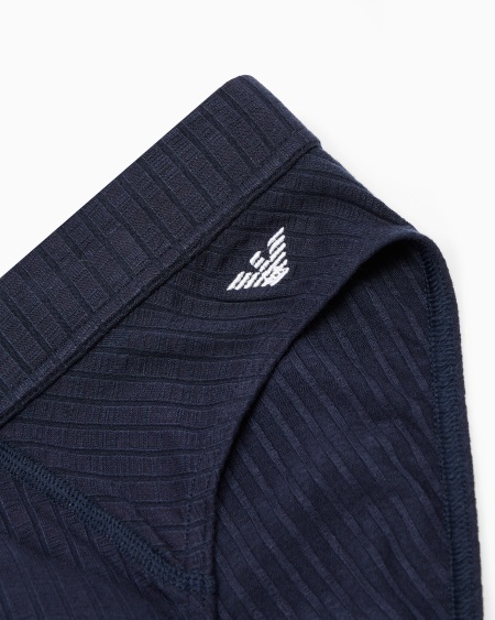 Armani Calzoncillo Slip De Viscosa Acanalada Con Logotipo De águila
