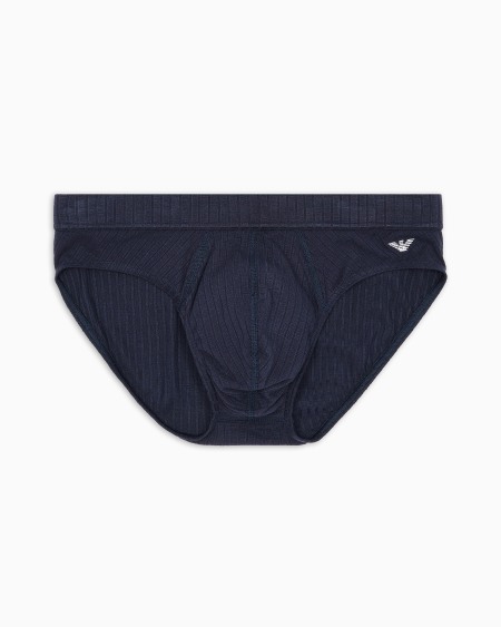 Armani Calzoncillo slip de viscosa acanalada con logotipo de águila