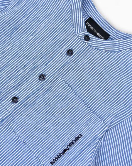 Armani Camisa Con Cuello De Tira Y Logotipo Bordado
