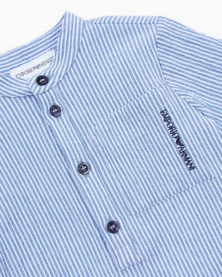 Armani Camisa Con Cuello De Tira Y Logotipo Bordado