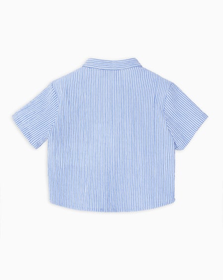 Armani Camisa Con Cuello De Tira Y Logotipo Bordado