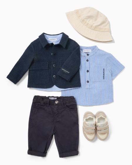 Armani Camisa Con Cuello De Tira Y Logotipo Bordado