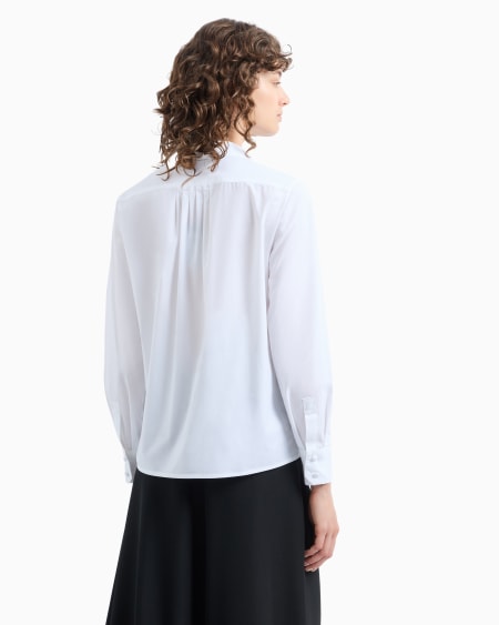 Armani Camisa De Abotonadura Doble Con Solapas De Popelina