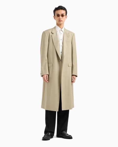 Armani Camisa De Algodón Con Logotipo De Jacquard Por Toda La Prenda