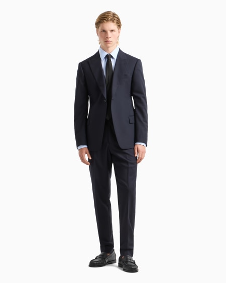 Armani Camisa De Algodón Microestructurado Con Acabado Suave