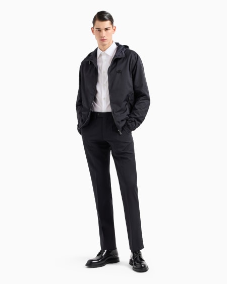 Armani Camisa De Manga Corta En Mezcla De Nailon Elástico