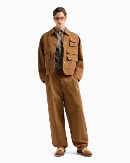 Armani Camisa De Manga Corta En Mezcla De Nailon Elástico