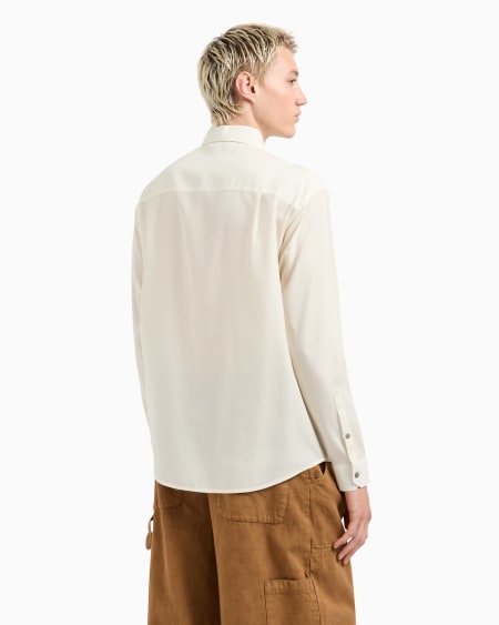 Armani Camisa De Mezcla De Lyocell Con Estampado De Lirio ASV