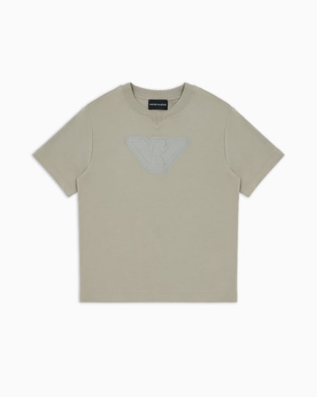 Armani Camiseta ancha de punto con maxiáguila en relieve