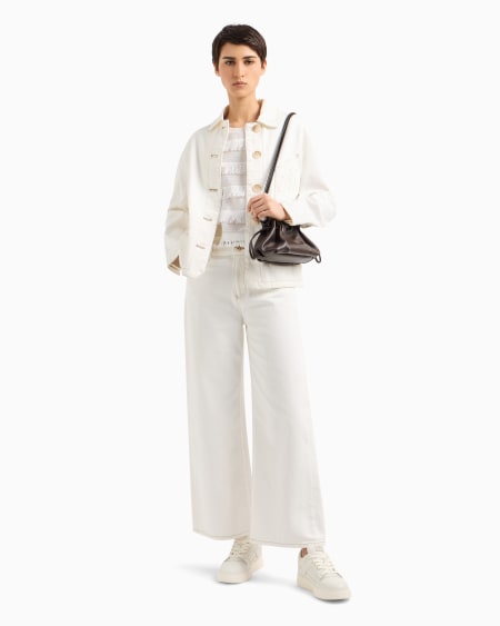 Armani Camiseta Con Flecos De Punto Interlock Supima