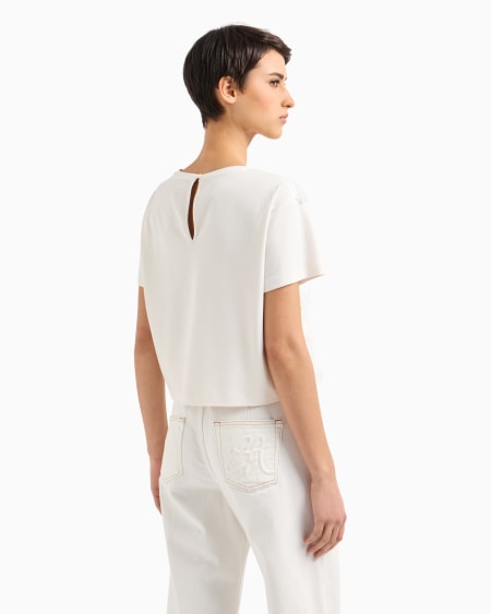 Armani Camiseta Con Flecos De Punto Interlock Supima
