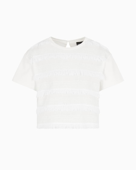 Armani Camiseta Con Flecos De Punto Interlock Supima