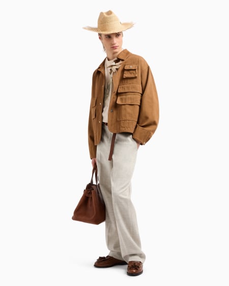 Armani Camiseta De Corte Ancho De Punto De Mezcla De Lyocell Con Estampado De Lirio ASV