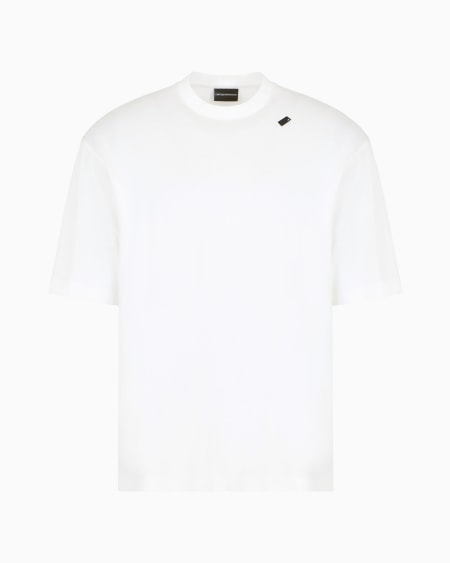 Armani Camiseta de corte ancho en punto de mezcla de lyocell con microetiqueta ASV