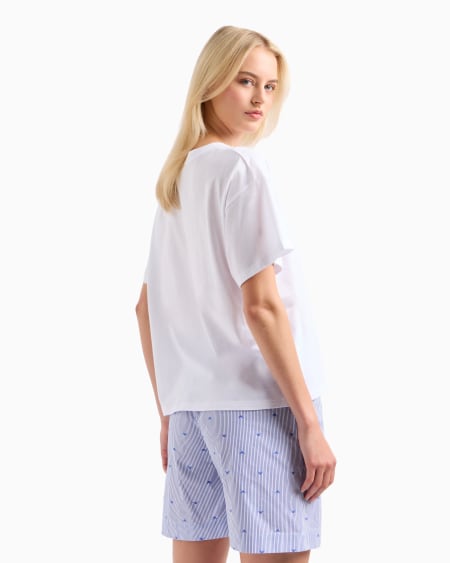 Armani Camiseta De Estar Por Casa Con Maxilogotipo Estampado