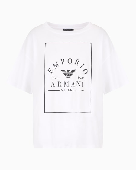 Armani Camiseta de estar por casa con maxilogotipo estampado