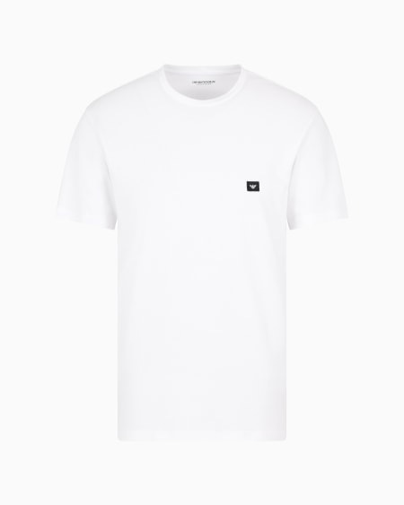 Armani Camiseta de estar por casa de corte ceñido de piqué elástico