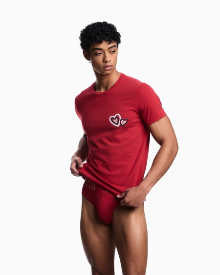 Armani Camiseta De Estar Por Casa Regular Fit Cápsula San Valentín