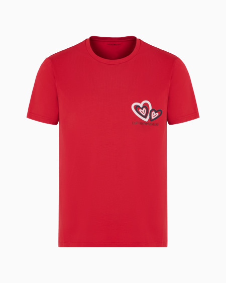 Armani Camiseta de estar por casa regular fit cápsula San Valentín