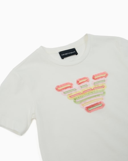 Armani Camiseta De Punto Con Bordado De águila Y Detalles