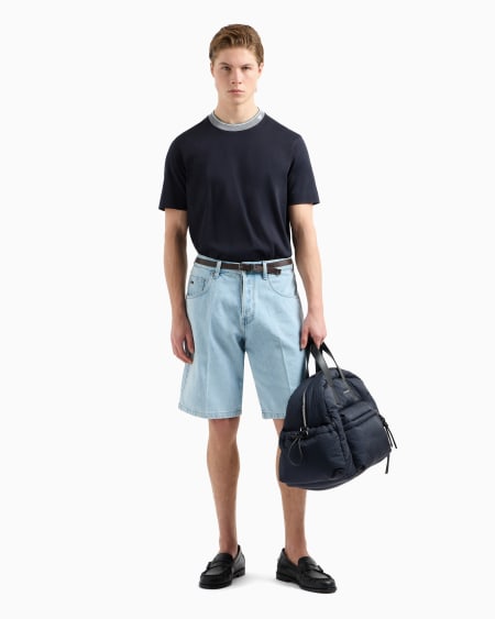 Armani Camiseta De Punto Con Cuello Redondo Perfilado