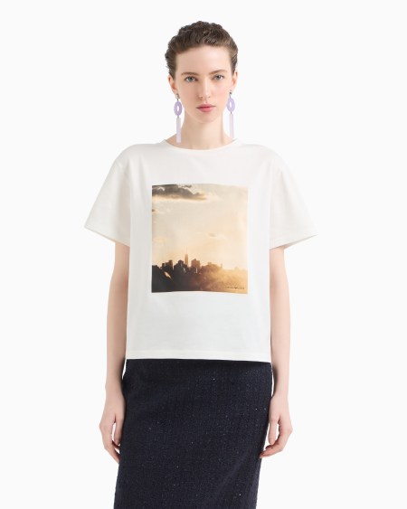Armani Camiseta De Punto Con Estampado Dawn To Dusk