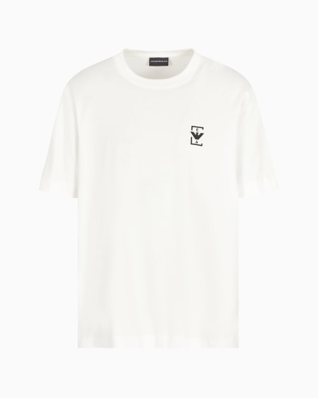 Armani Camiseta de punto con estampado de logotipo engomado