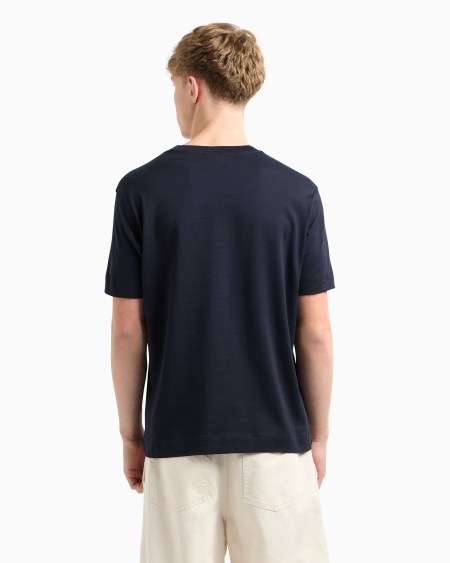 Armani Camiseta De Punto Con Estampado De Logotipo Engomado