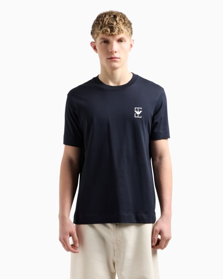 Armani Camiseta De Punto Con Estampado De Logotipo Engomado