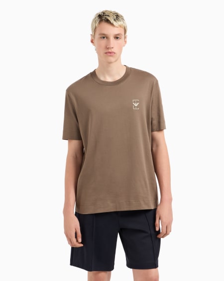 Armani Camiseta De Punto Con Estampado De Logotipo Engomado