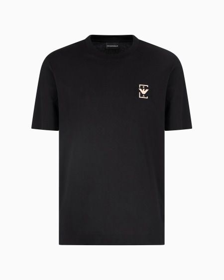 Armani Camiseta De Punto Con Estampado De Logotipo Engomado