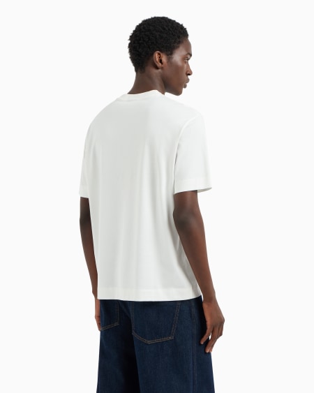 Armani Camiseta De Punto Con Estampado Flocado Con Forma De águila