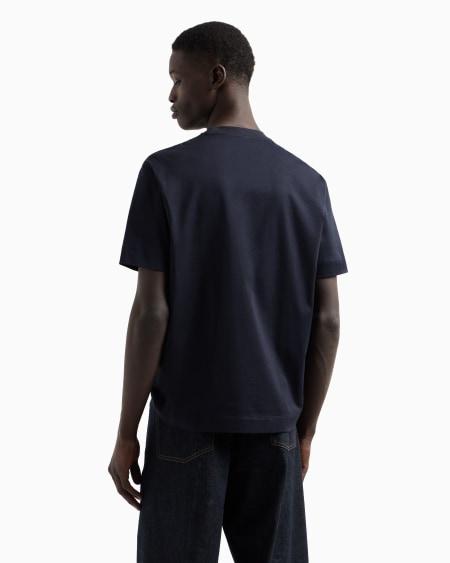 Armani Camiseta De Punto Con Estampado Flocado Con Forma De águila