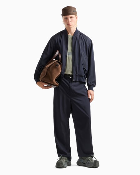 Armani Camiseta De Punto Con Estampado Flocado Con Forma De águila