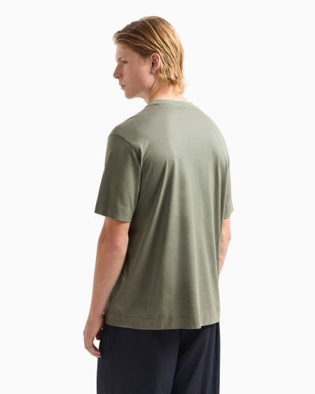 Armani Camiseta De Punto Con Estampado Flocado Con Forma De águila