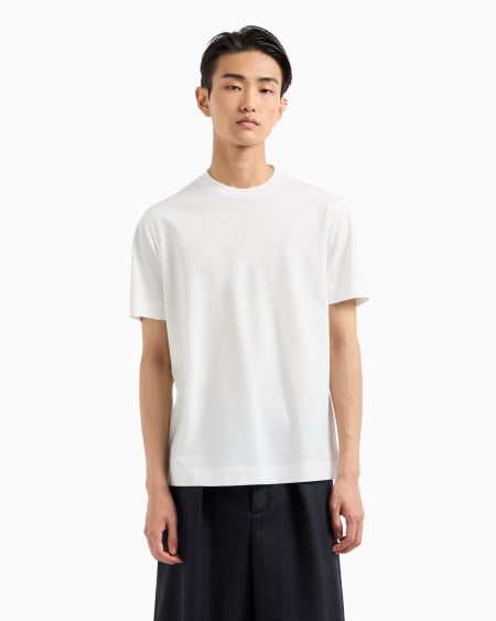 Armani Camiseta De Punto Con Fantasía En Tejido Jacquard En Relieve Y Con Efecto Tridimensional ASV