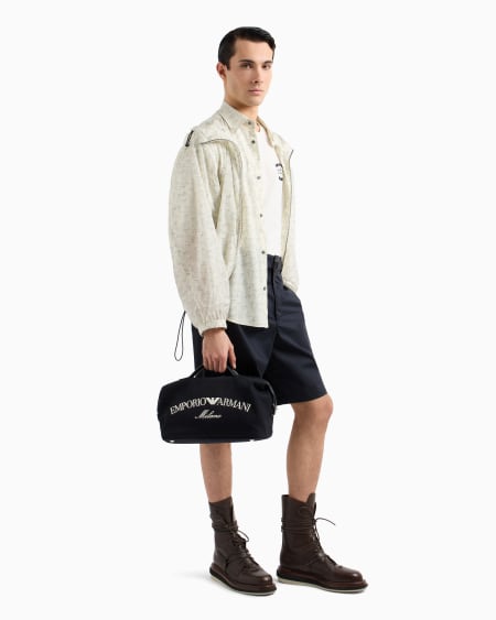 Armani Camiseta De Punto Con Inscripción Bordada Let The Sea Set You Free