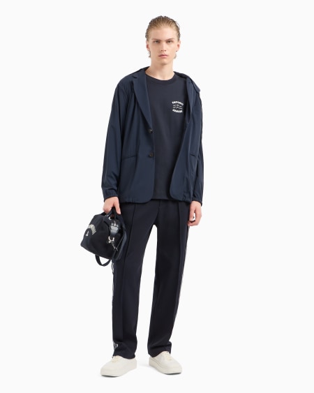 Armani Camiseta De Punto Con Inscripción Bordada Let The Sea Set You Free