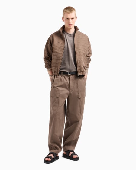 Armani Camiseta De Punto Con Inscripción Integral En Tejido Jacquard