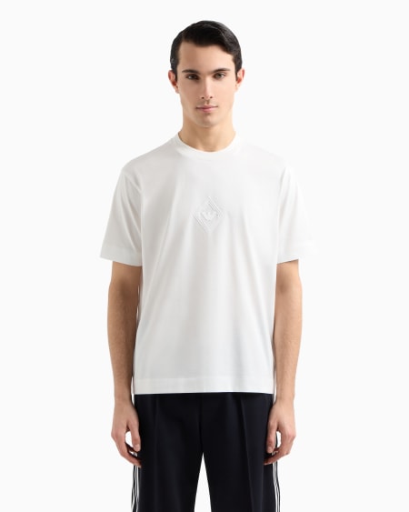 Armani Camiseta De Punto Con Logotipo De águila En Relieve