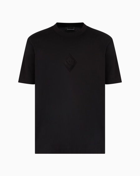 Armani Camiseta de punto con logotipo de águila en relieve