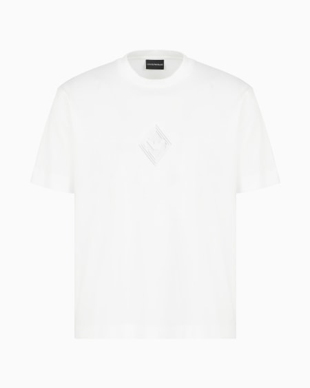 Armani Camiseta de punto con logotipo de águila en relieve